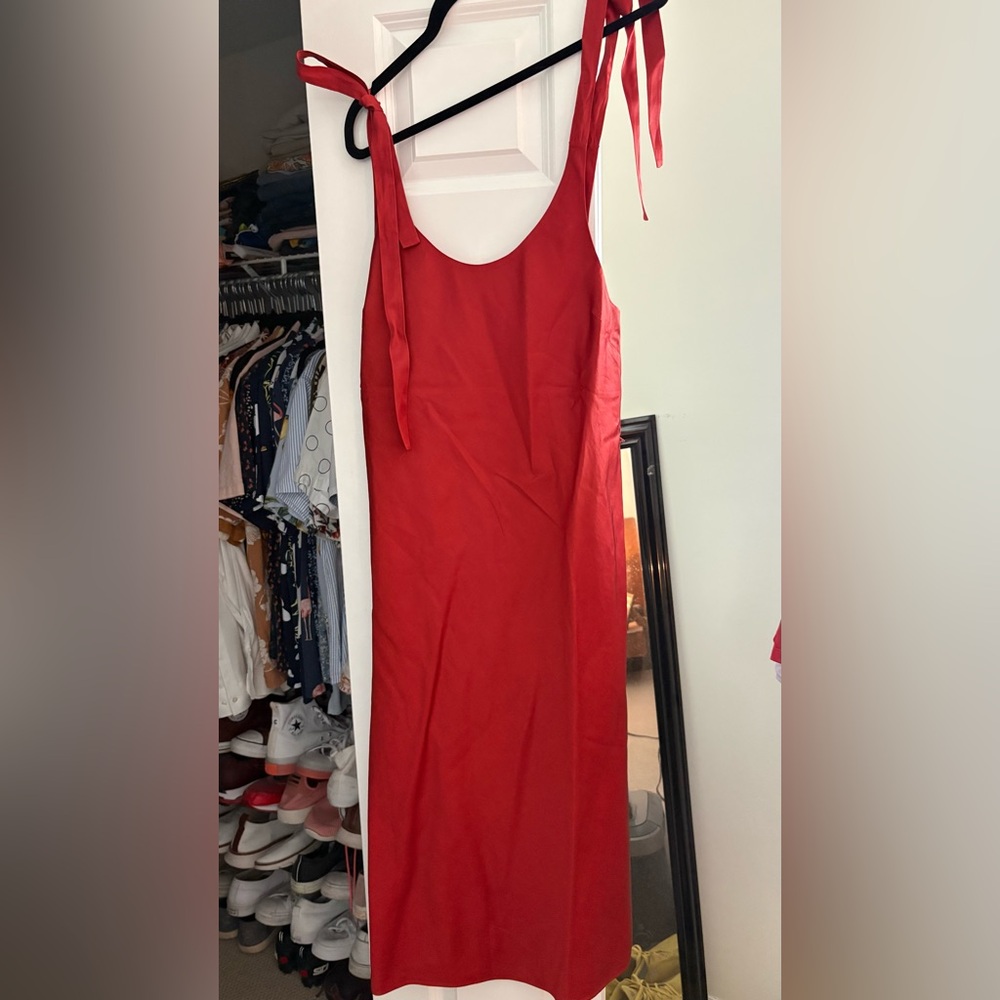 Zimmermann Red Midi Belted Dress